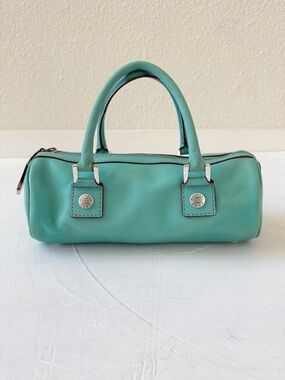 Vintage Michael Kors Barrel Bag 2000s Y2K Mint Green Teal